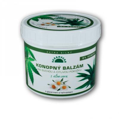 Konopný balzám s Aloe Vera na suchou a citlivou pokožku 500ml